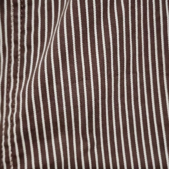 Women's Gap Stripe Pattern Pants Size Medium Burgundy Trendy Casual Academia NWT - Picture 7 of 13